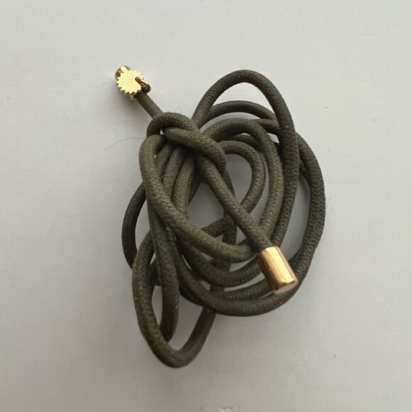 India Hicks Mr Mrs Cord Necklace - Army/Gold - Picture 2 of 4